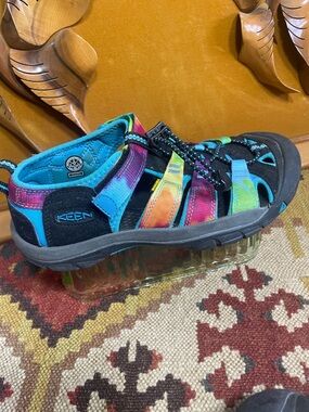 KEEN Newport H2 Women’s Rainbow Strap Water Sandal - Turquoise Accents
